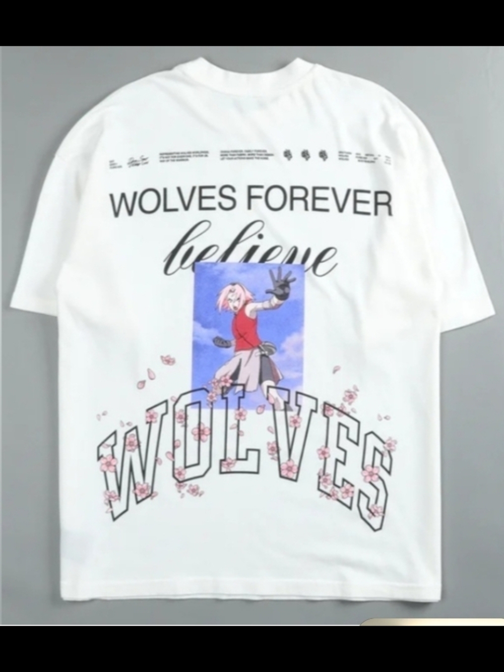 Darc Sport x Naruto Shippuden Wolves Forever Believe Graphic Tee